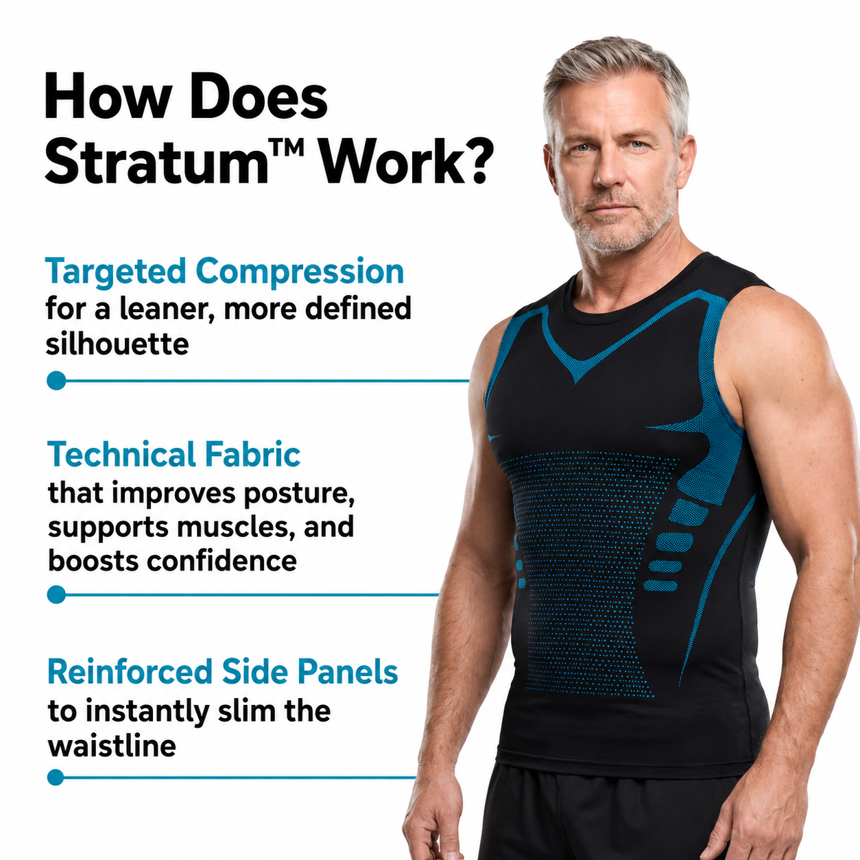 StratumFit™ | Men's Compression Shaping Top — Flatter Stomach Instantly
