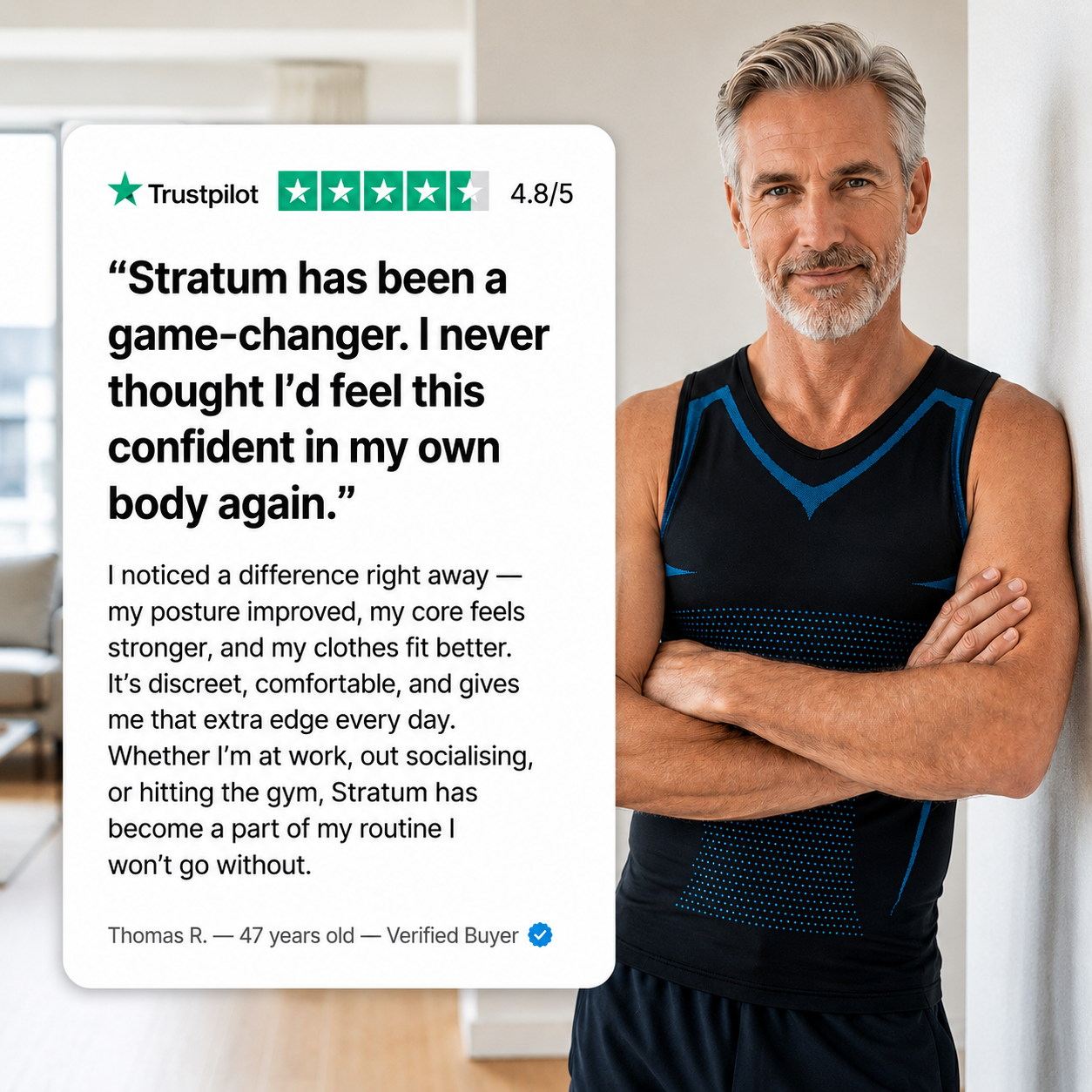 StratumFit™ | Men's Compression Shaping Top — Flatter Stomach Instantly
