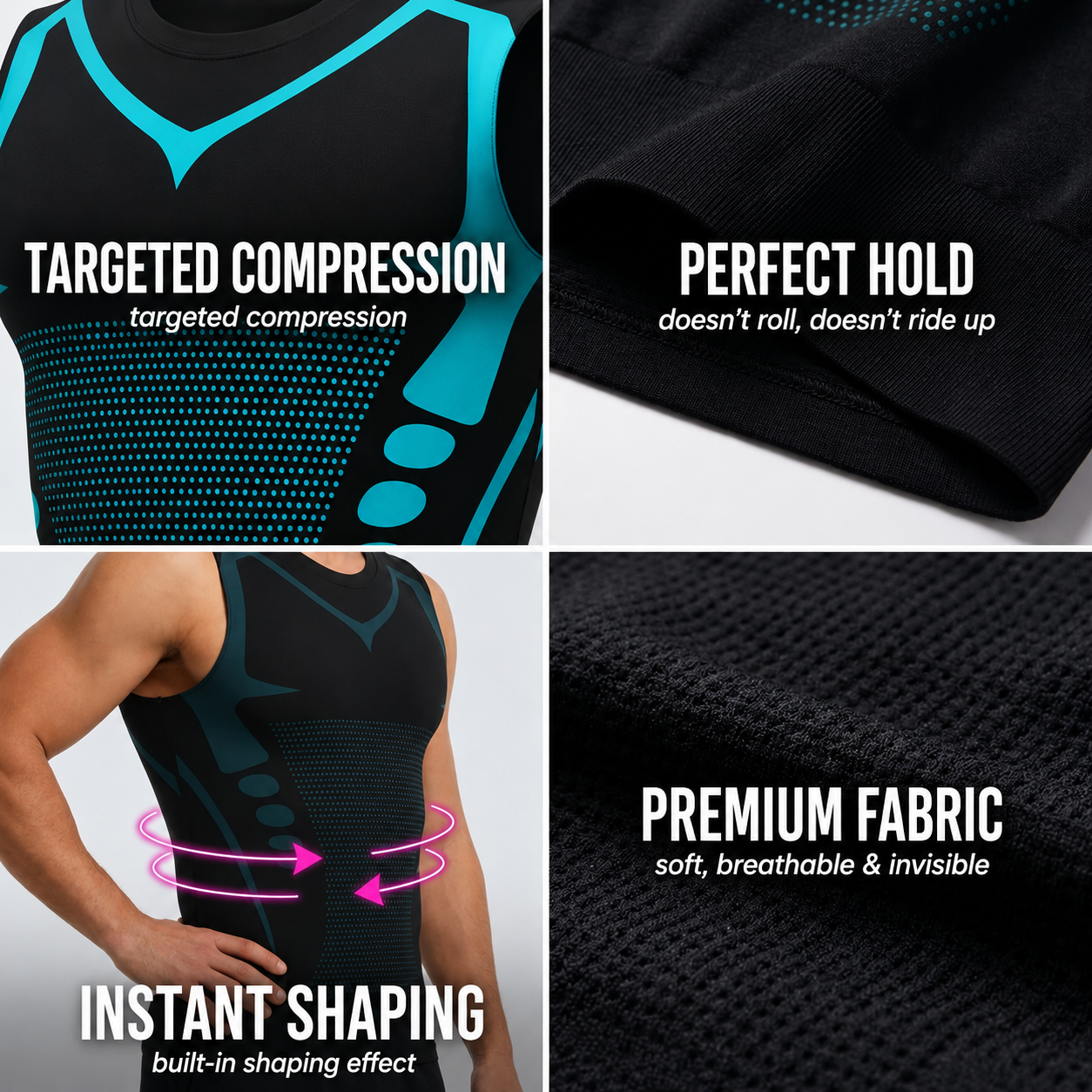 StratumFit™ | Men's Compression Shaping Top — Flatter Stomach Instantly